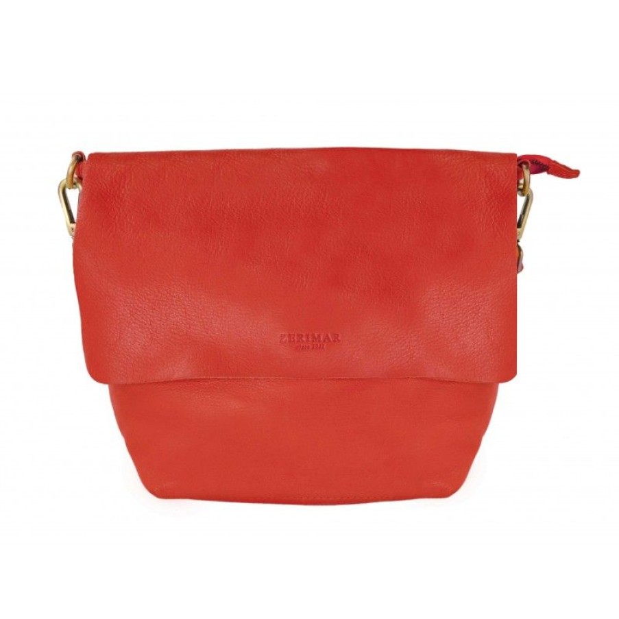 Mujer Zerimar Bolsos | Bolso De Bandolera Con Solapay Cremallera Silco 25X33 Cm