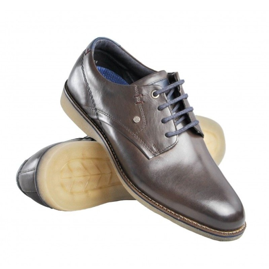 Hombre Zerimar Casual | Zapatos De Piel Con Cordones Modelo Oldog