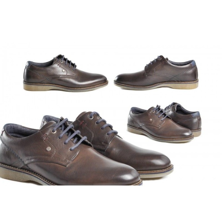 Hombre Zerimar Casual | Zapatos De Piel Con Cordones Modelo Oldog