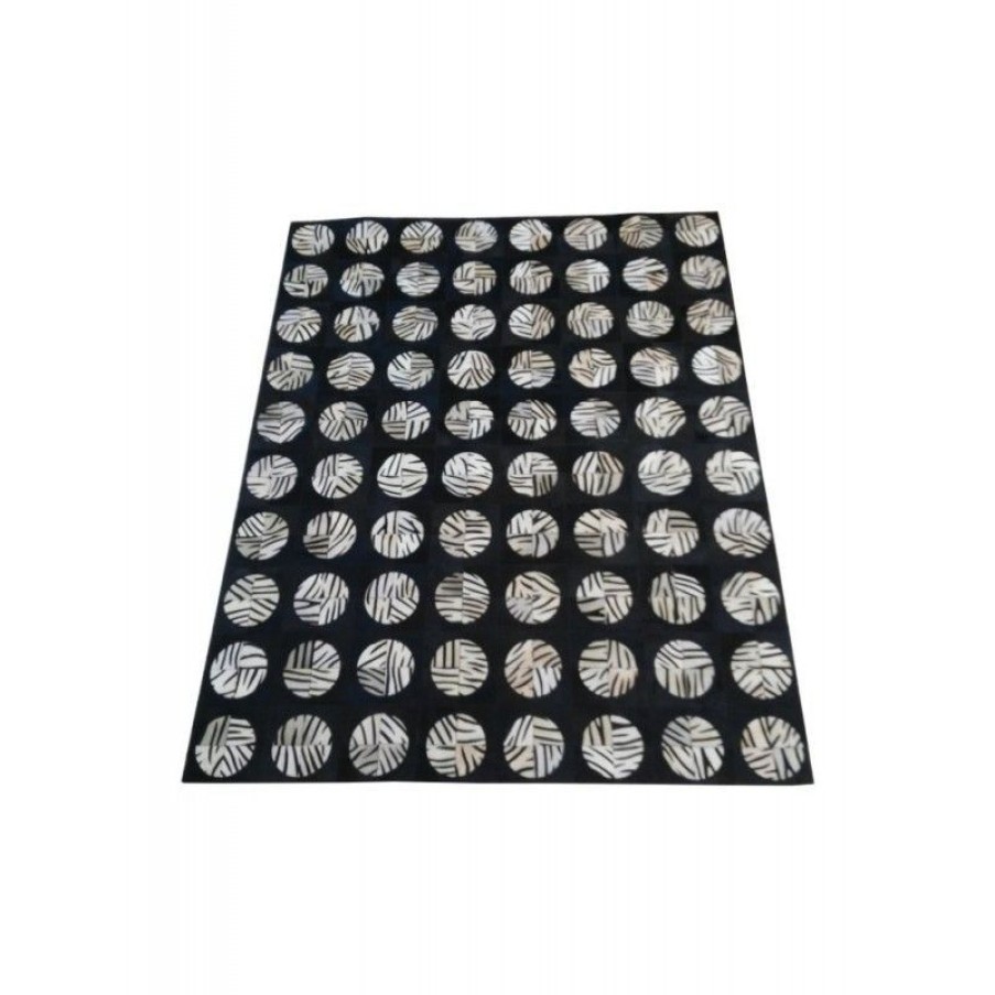 Decoracion Zerimar Alfombras Patchwork | Alfombra Patchwork Piel De Vaca 243X300 Cm Negro_Blanco