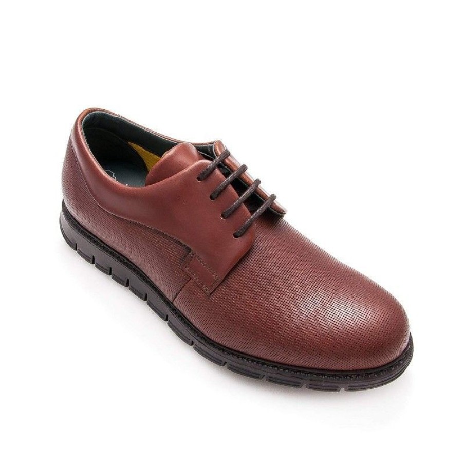 Hombre Zerimar Casual | Zapatos De Hombre Fabricados En Piel Color Azul Marino Marron