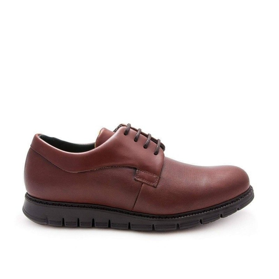 Hombre Zerimar Casual | Zapatos De Hombre Fabricados En Piel Color Azul Marino Marron