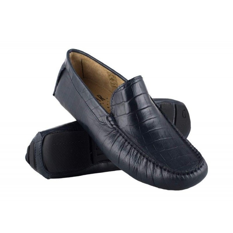 Hombre Zerimar Casual | Mocasines De Piel Para Hombre Grabado Coco