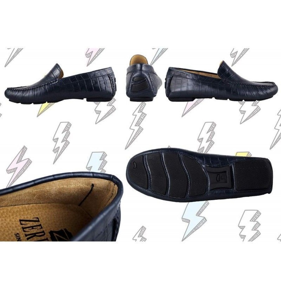 Hombre Zerimar Casual | Mocasines De Piel Para Hombre Grabado Coco