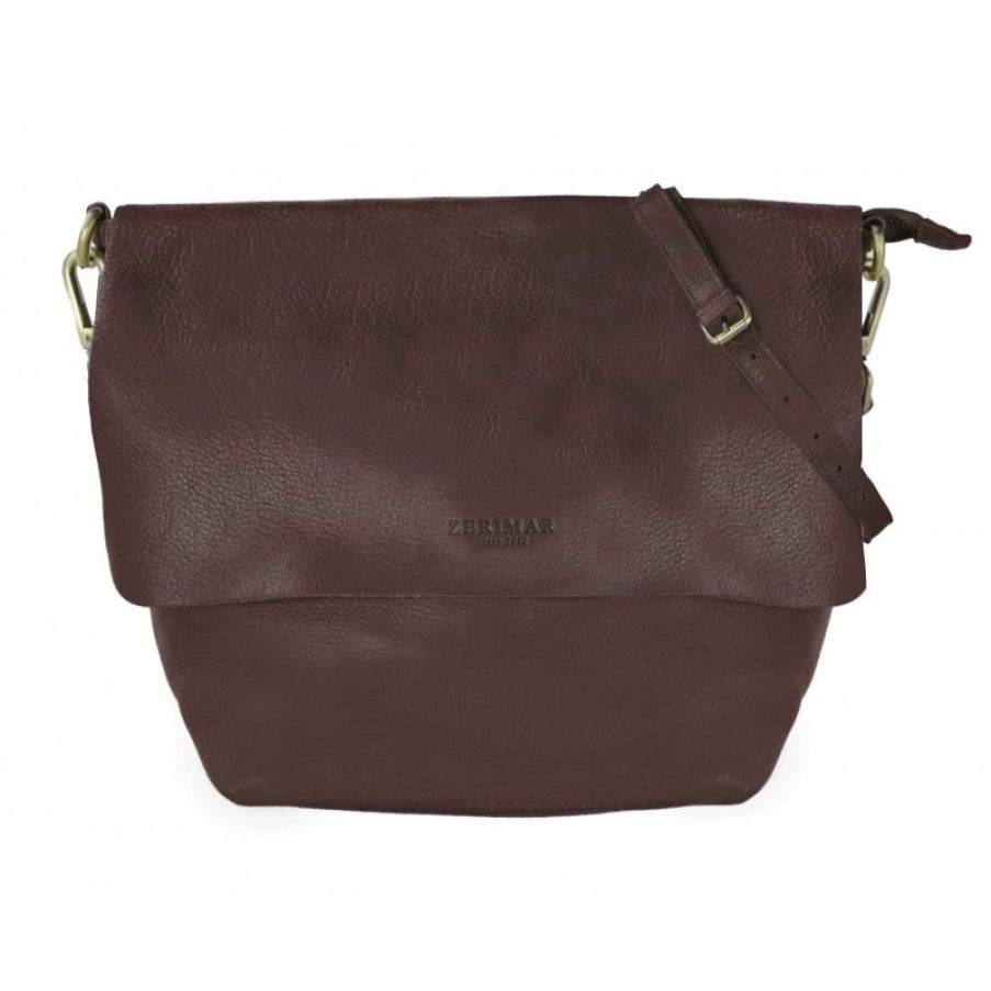 Mujer Zerimar Bolsos | Bolso De Bandolera Con Solapay Cremallera Vander 29X38 Cm