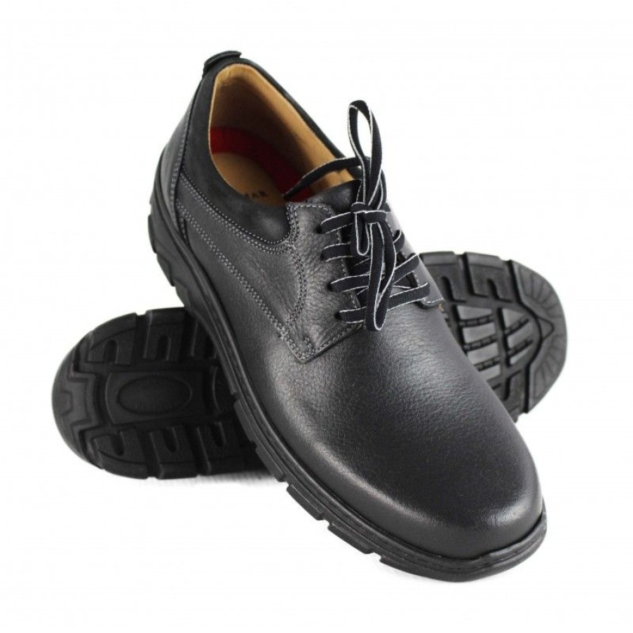 Hombre Zerimar Casual | Zapatos De Piel Con Cordones Modelo Jr