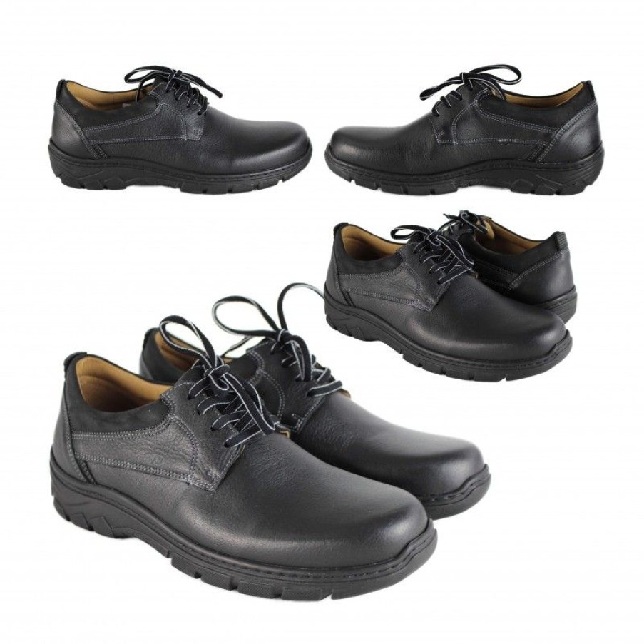 Hombre Zerimar Casual | Zapatos De Piel Con Cordones Modelo Jr