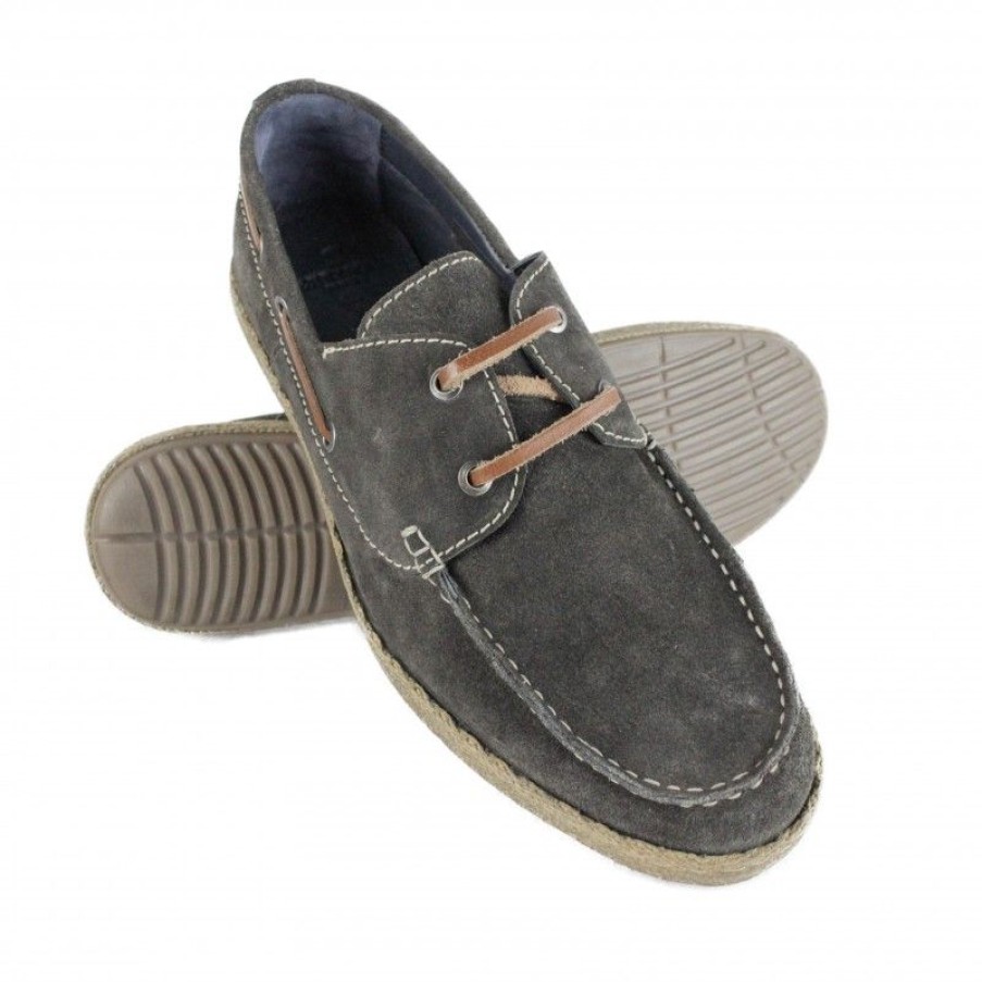 Hombre Zerimar Casual | Zapatos De Piel Serraje Con Cordones Modelo California