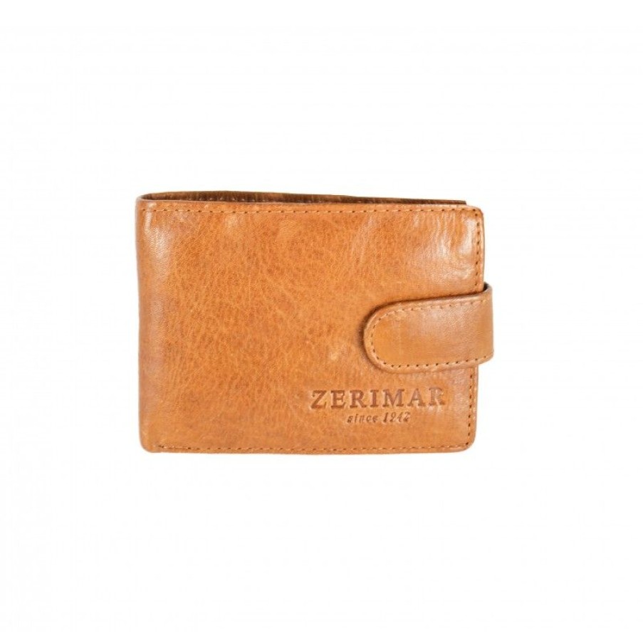 Hombre Zerimar Carteras | Cartera De Piel Multiespacio Para Hombre 8X11 Cm