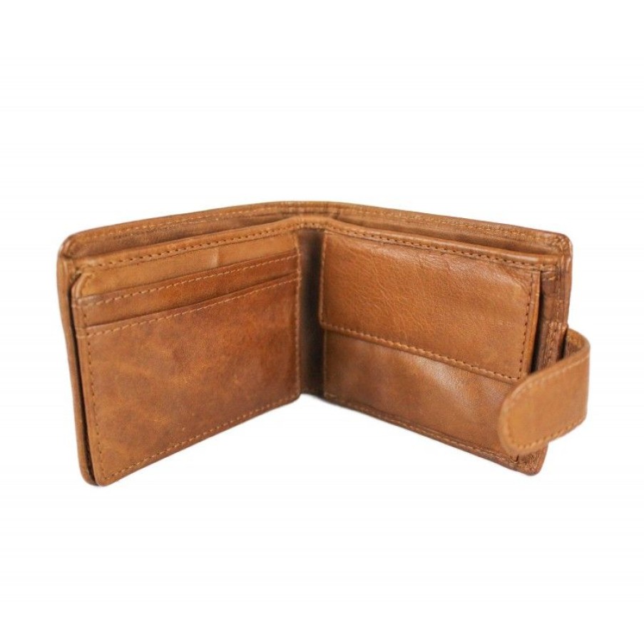 Hombre Zerimar Carteras | Cartera De Piel Multiespacio Para Hombre 8X11 Cm