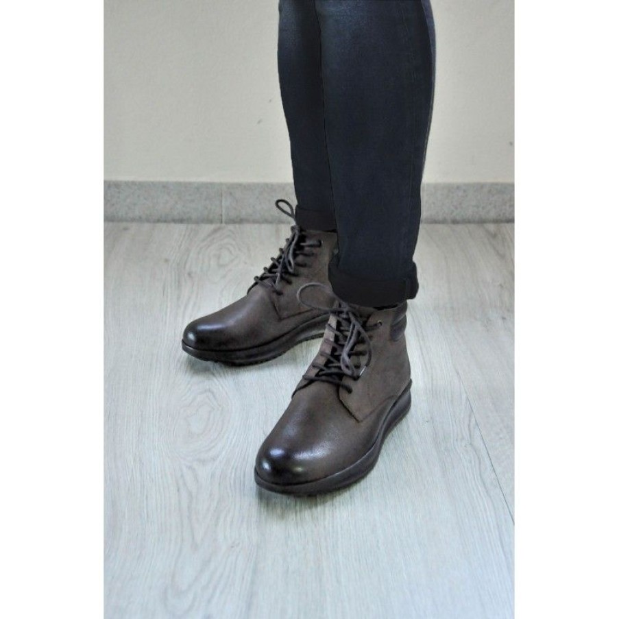 Hombre Zerimar Botas | Botines De Piel Con Degradado Y Cordones