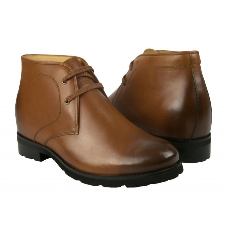 Zapatos Con Alza Zerimar | Botas De Piel De Vestir Con Alzas De 7,5 Cm Para Hombre