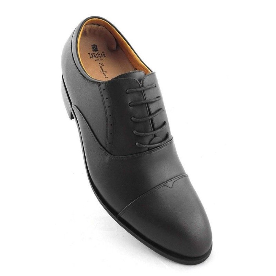 Zapatos Con Alza Zerimar | Zapatos De Piel Para Hombre Con Alzas Interiores 7 Cm