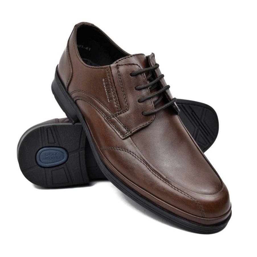 Hombre Zerimar Casual | Zapatos De Hombre Para Hosteleria De Piel Con Cordones