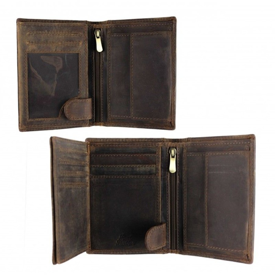 Hombre Zerimar Carteras | Cartera Billetera De Piel De Color Para Hombre 9X12 Cm