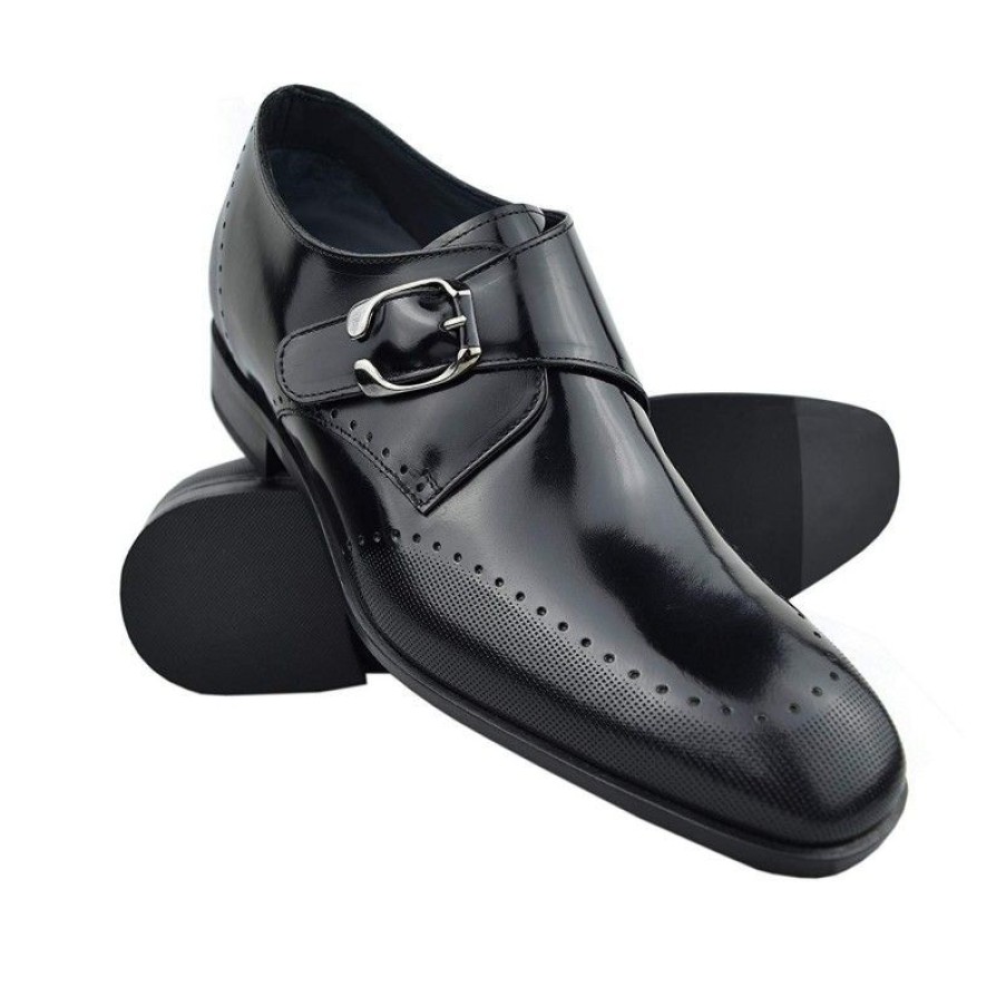 Zapatos Con Alza Zerimar | Zapatos De Vestir Con Alzas Para Hombre Fabricados En Espana Negro