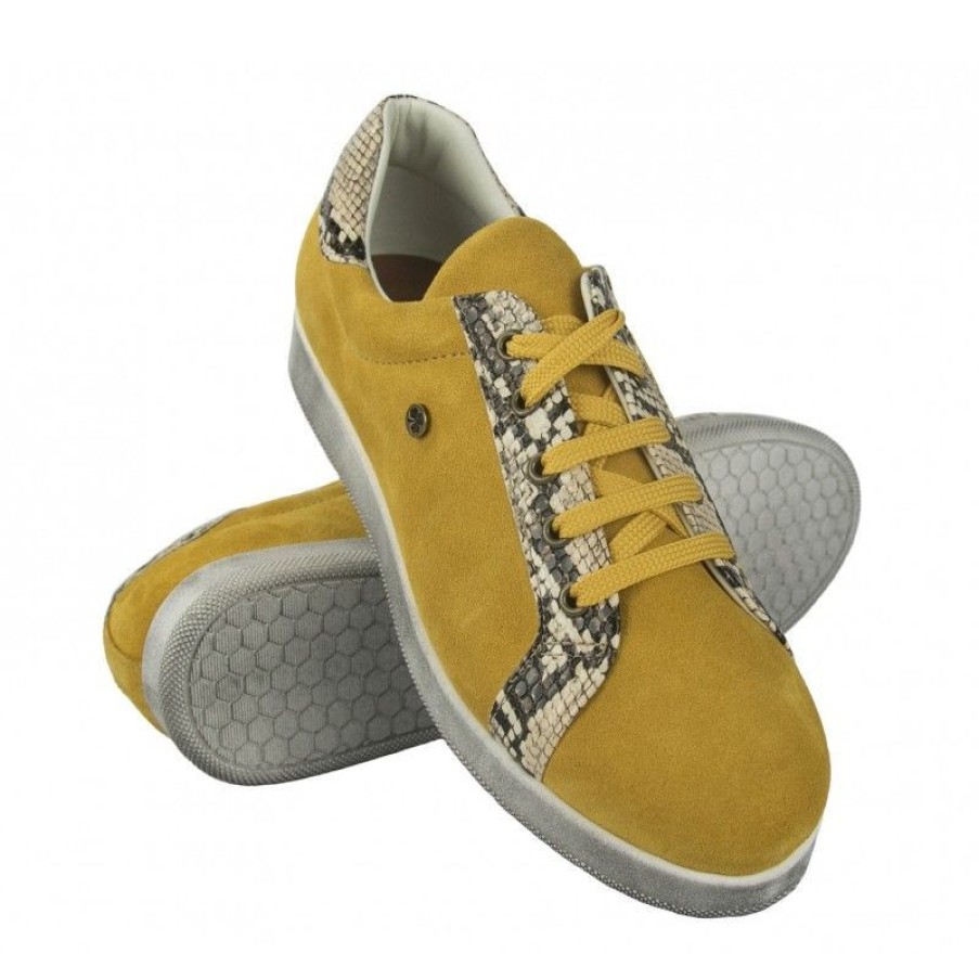 Mujer Zerimar Casual | Sneakers De Piel De Colores Con Estampado De Python