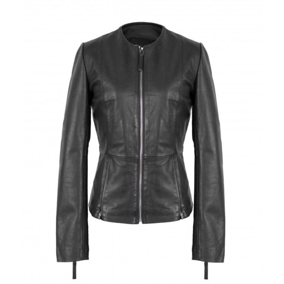 Mujer Zerimar Chaquetas De Cuero | Chaqueta De Piel Con Cremalleras Modelo Open