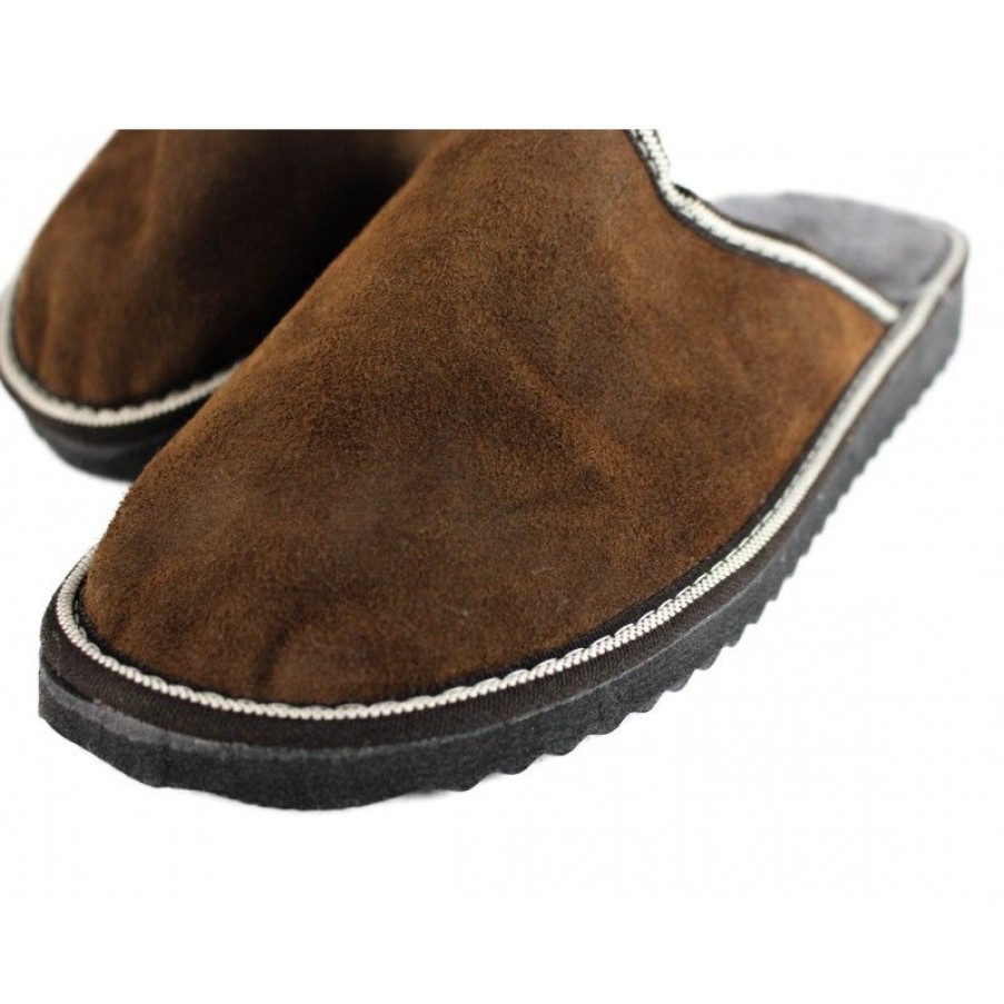 Hombre Zerimar Casual | Pantuflas De Piel Double Face Para Estar Por Casa