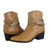 Mujer Zerimar Botas | Botines Estilo Cowboy De Piel