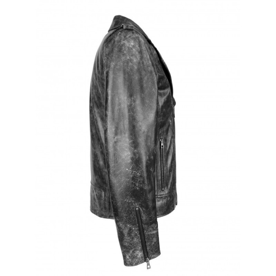 Hombre Zerimar Chaquetas De Cuero | Chaqueta De Piel Biker Old School